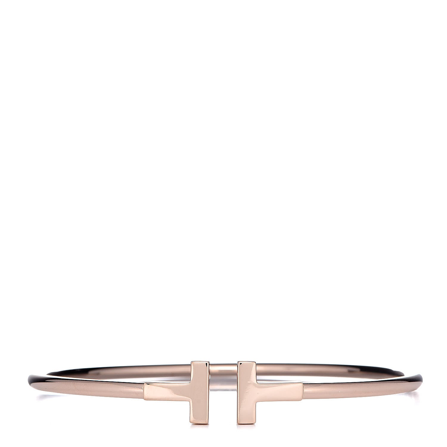 Tiffany 18K Rose Gold T Wire Bracelet 1 of 4
