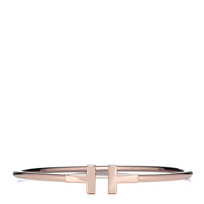 Tiffany 18K Rose Gold T Wire Bracelet 1 of 4