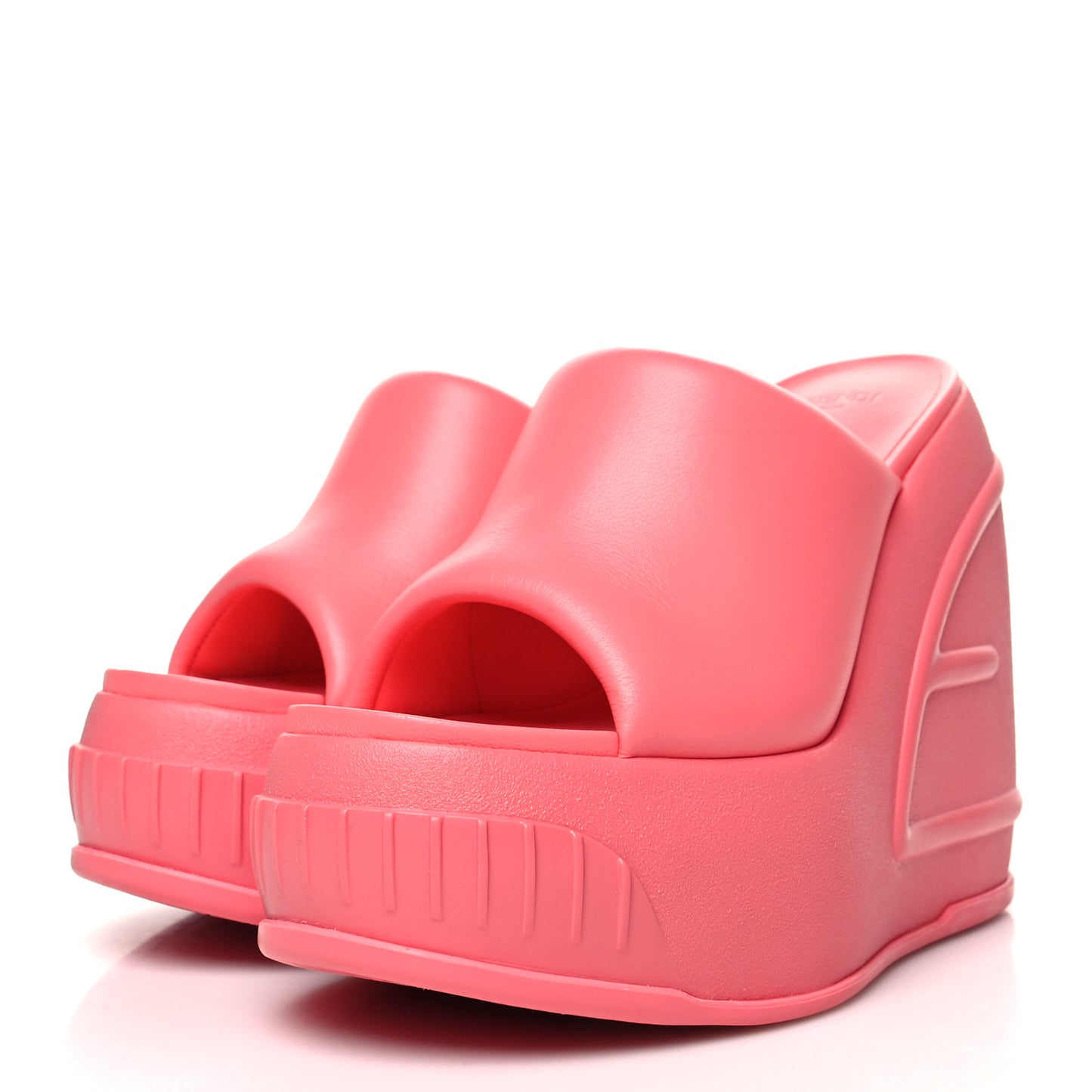 Nappa Fashion Show Platform 140mm Slide Sandals 37 Pink Dalia