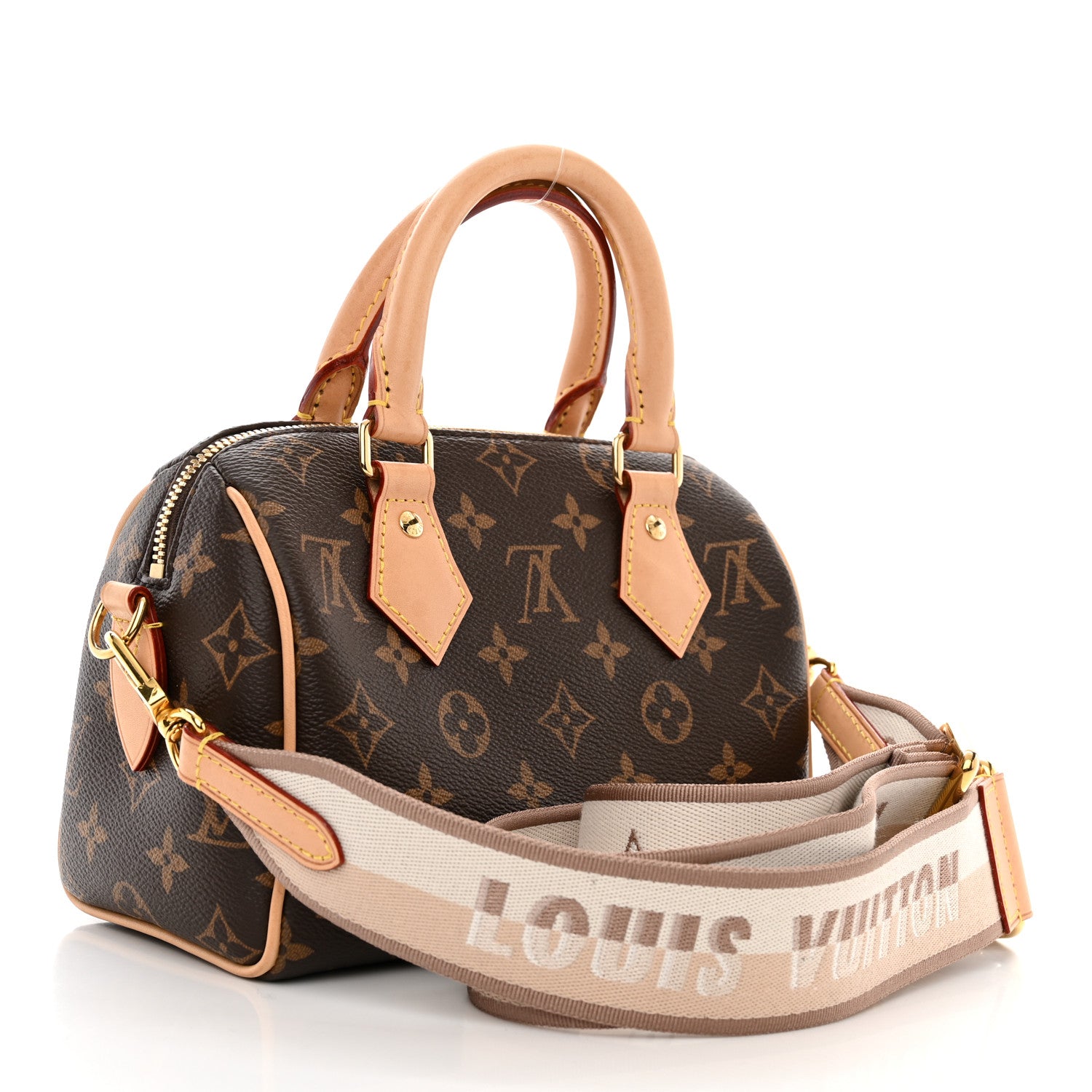 Louis Vuitton Monogram Speedy Bandouliere 20 Beige 3 of 9