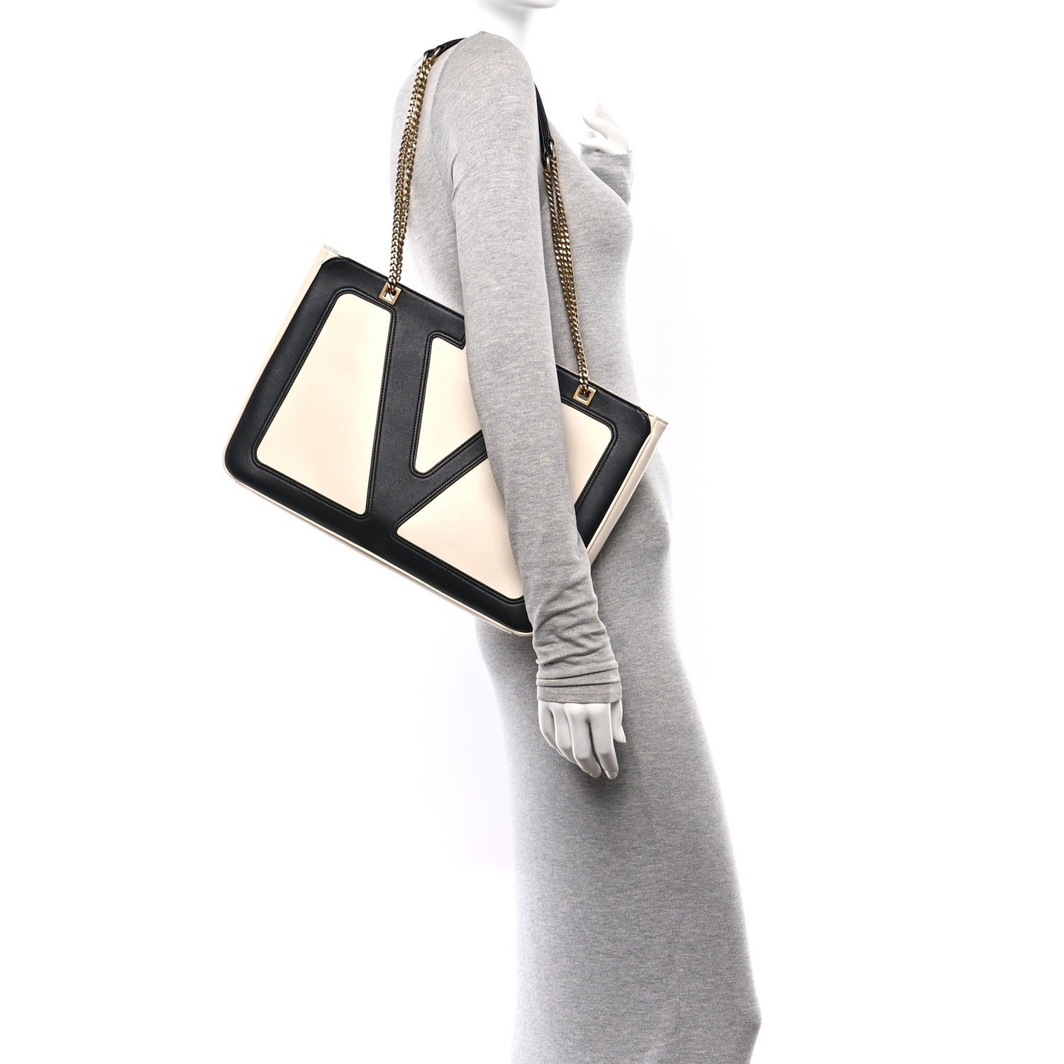 Valentino Garavani Nappa Medium Viva Superstar Shopping Tote Butter Black 2 of 10