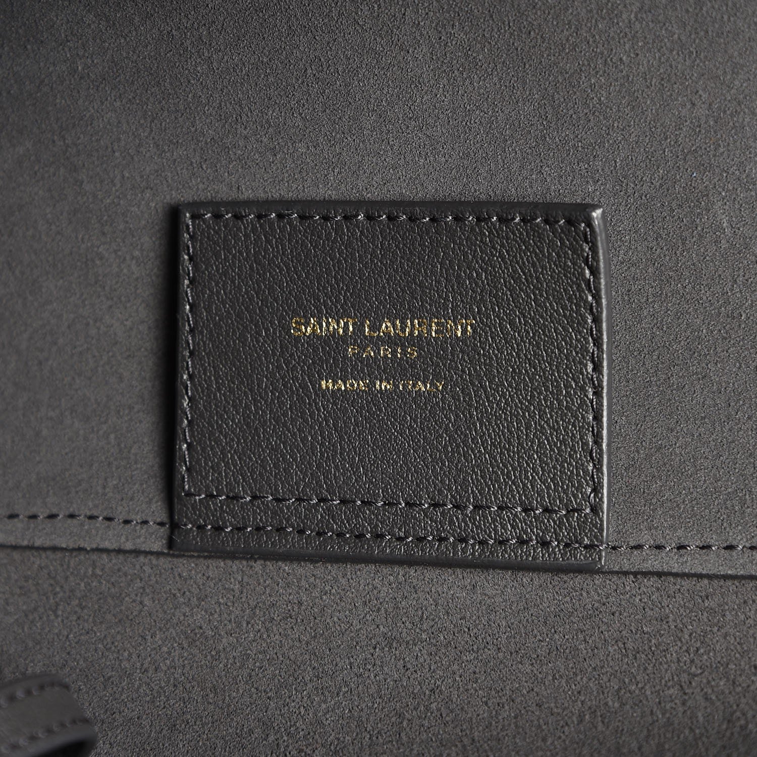 Saint Laurent Calfskin Large Shopping Tote Dark Grey 8 of 8
