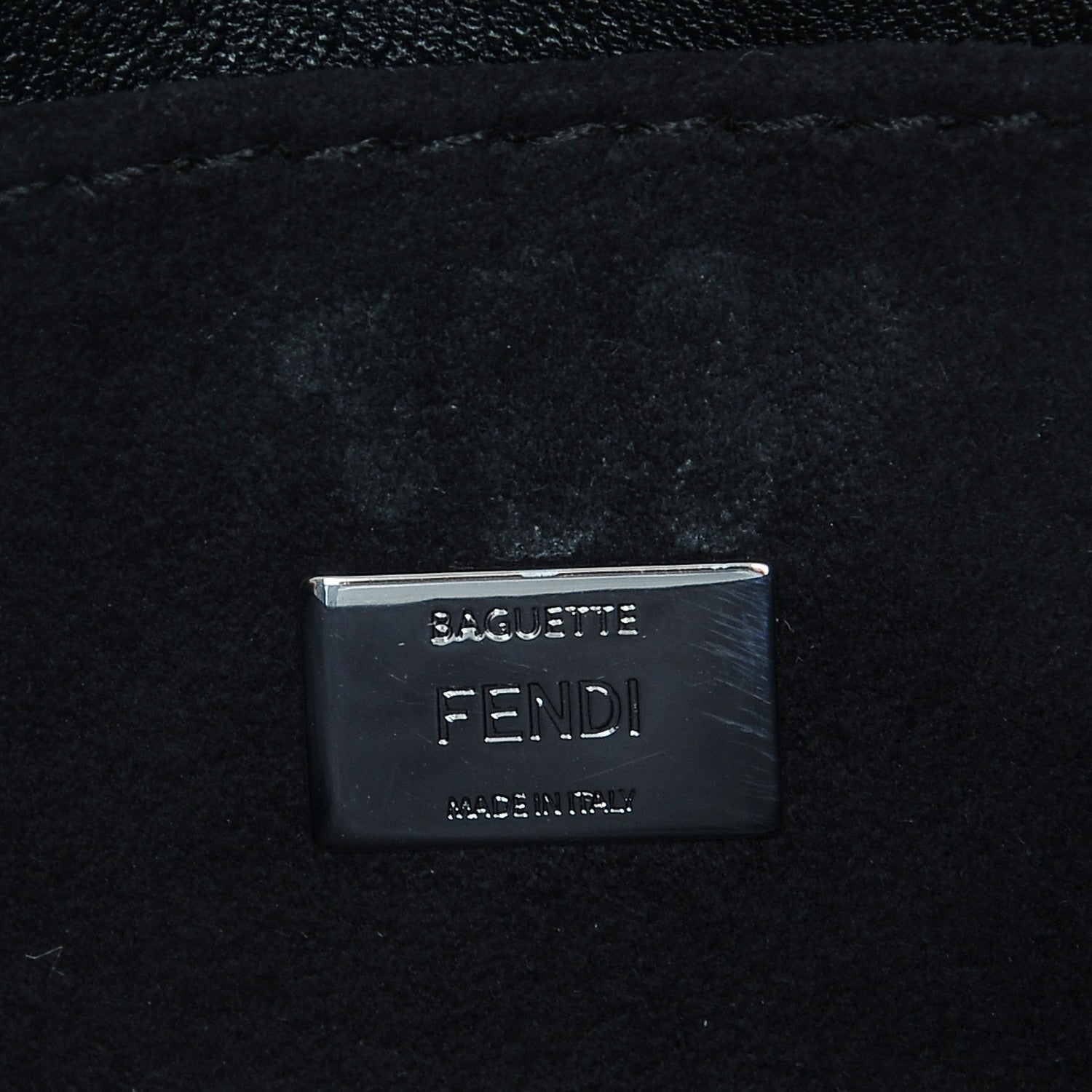 Fendi Shiny Nappa Rabbit Fur Crystal Flowerland Micro Buggie Baguette Black Mojito Multicolor 7 of 7