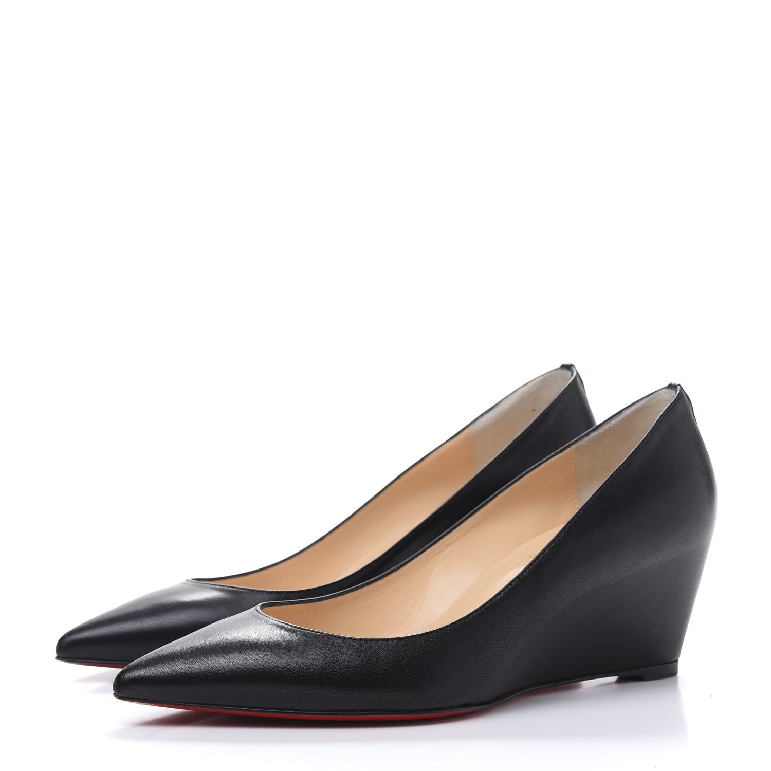 Christian Louboutin Shiny Nappa Pipina 55 Wedges 39 Black 3 of 10