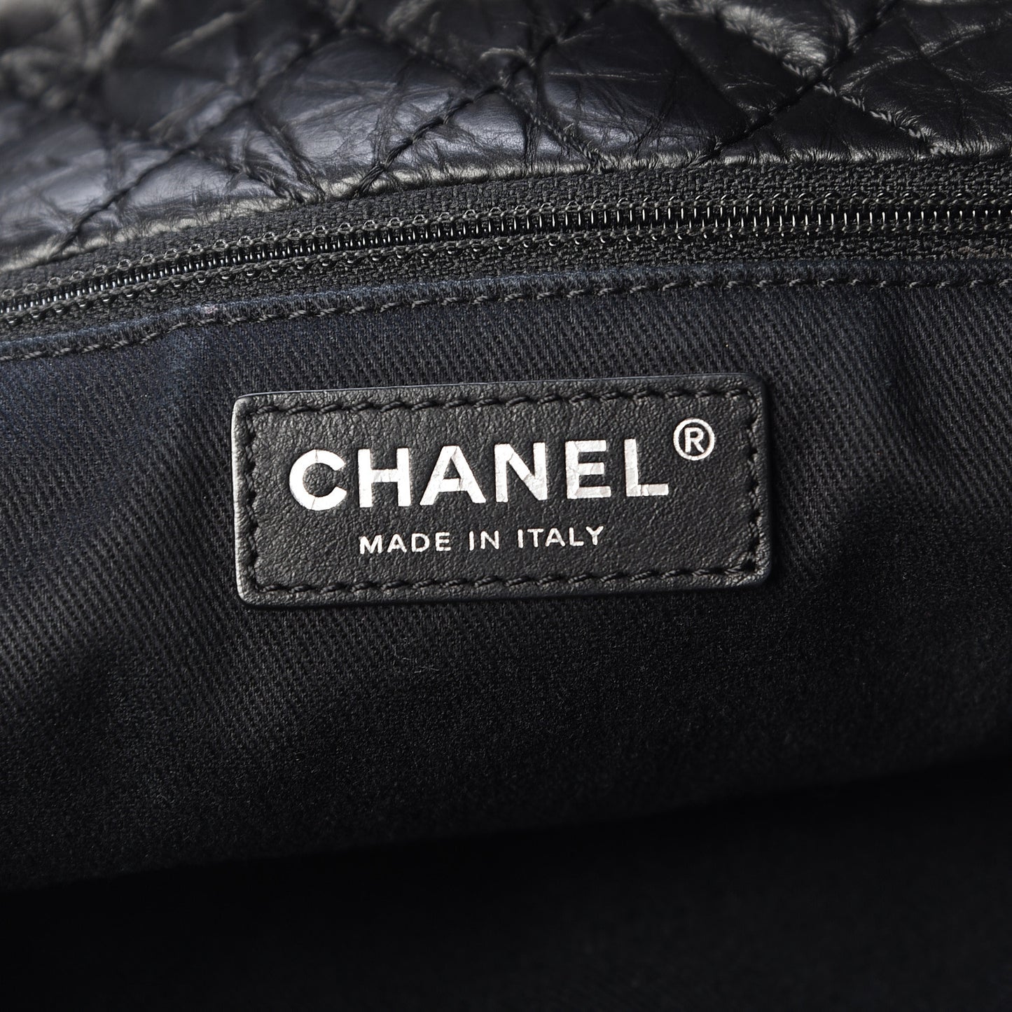 Aged Calfskin Karl's Cabas Tote Black