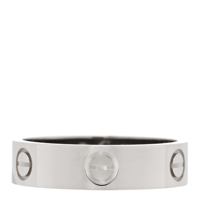 Cartier 18K White Gold 5.5mm LOVE Ring 61 9.75 1 of 5