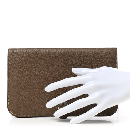 Hermes Togo Dogon Duo Wallet Etoupe 2 of 12