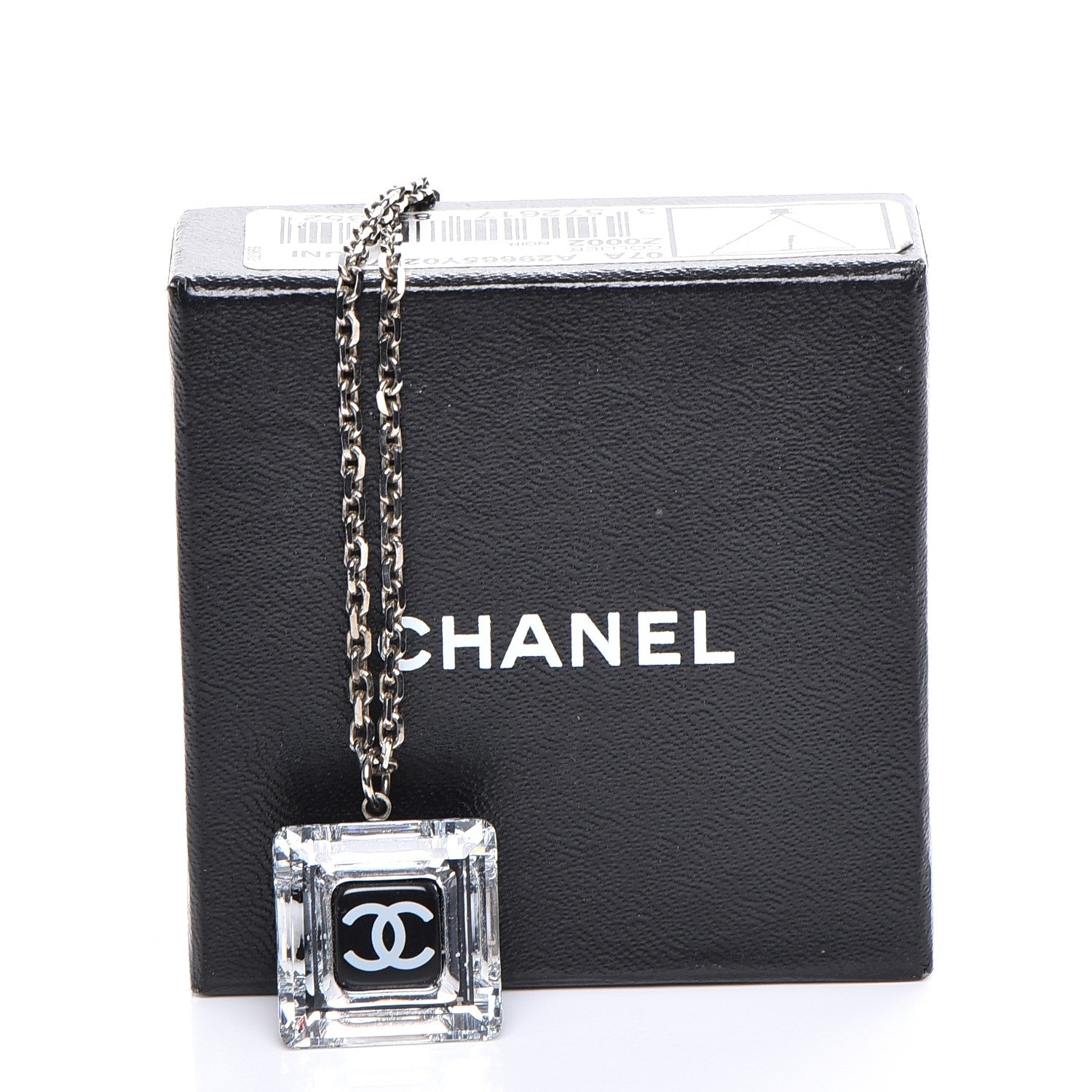 Chanel Lucite CC Square Charm Necklace 8 of 8