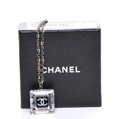 Chanel Lucite CC Square Charm Necklace 8 of 8