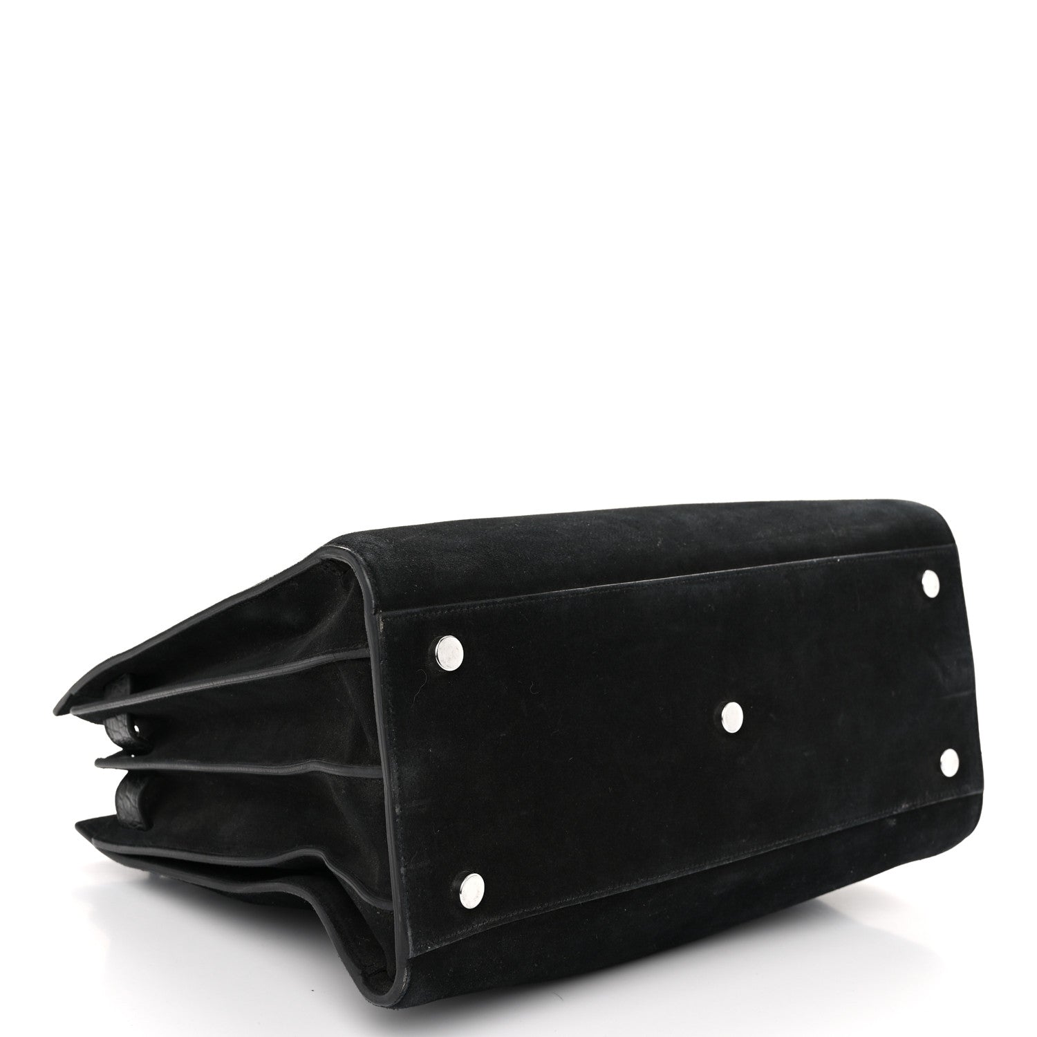 Saint Laurent Suede Crocodile Embossed Small Sac De Jour Black 4 of 11