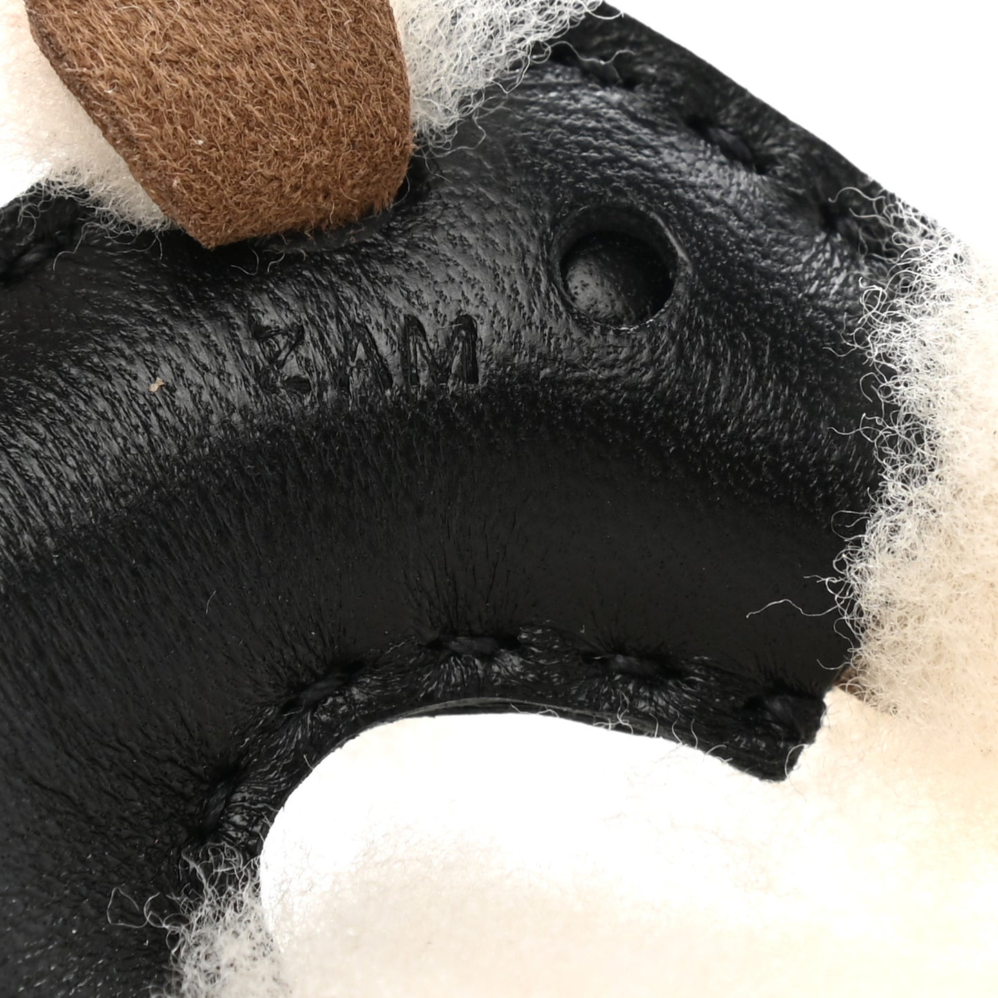 Milo Lambskin Shearling Budy Charm Black