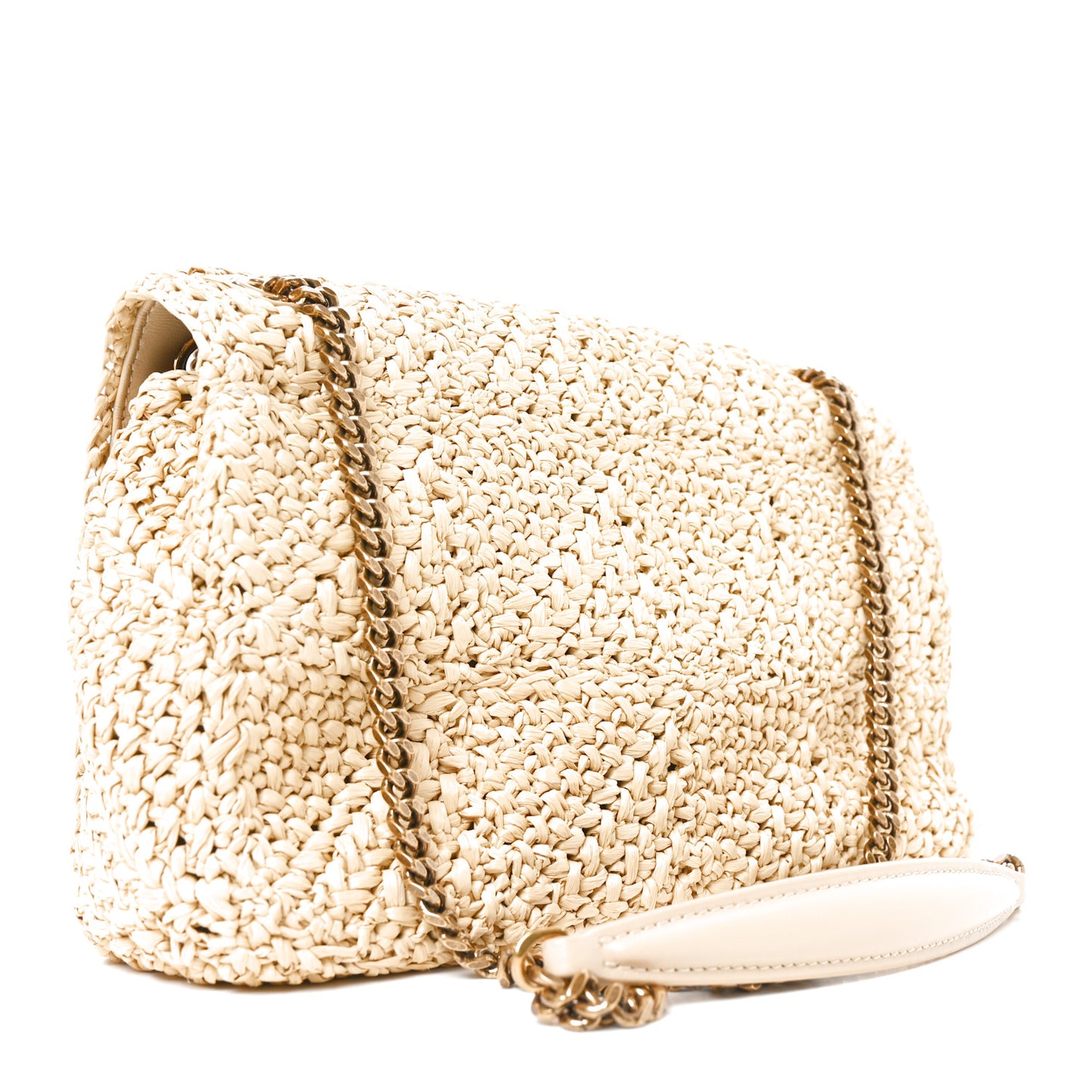 Raffia Monogram Medium Jamie Natural Avorio