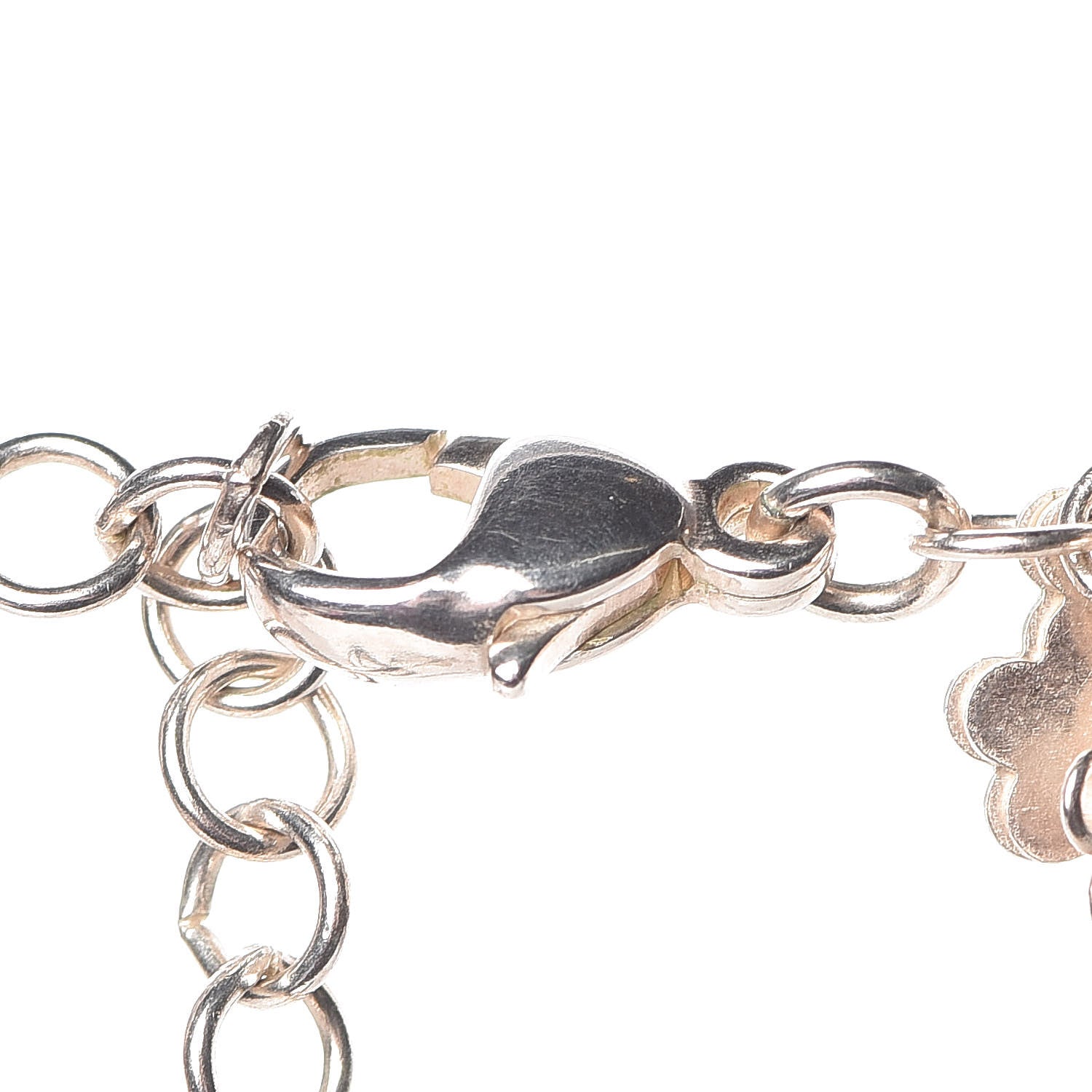Chanel Pearl Enamel Bead CC Necklace Pink Silver 4 of 5