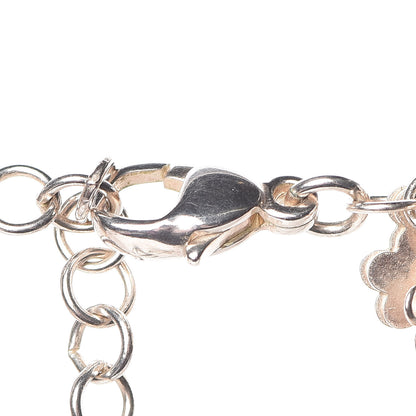 Chanel Pearl Enamel Bead CC Necklace Pink Silver 4 of 5