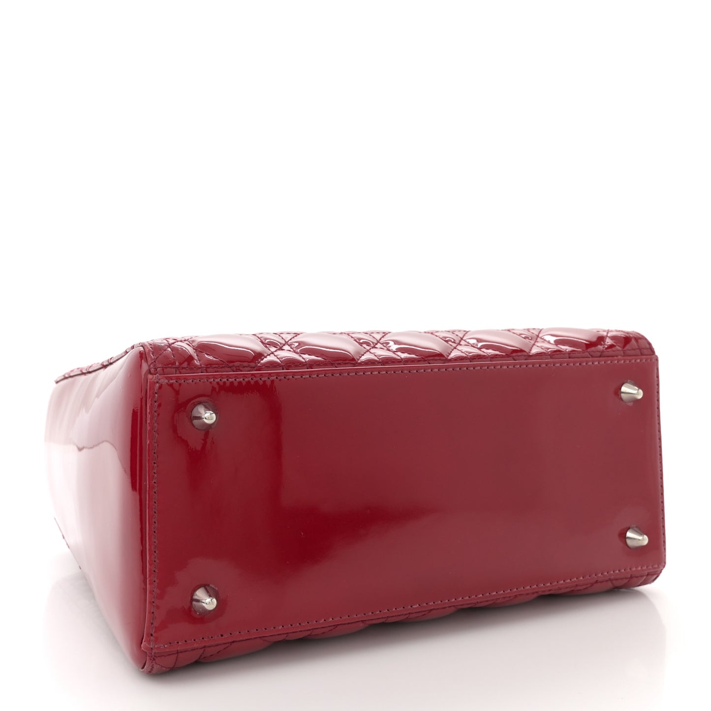 Patent Cannage Medium Lady Dior Red