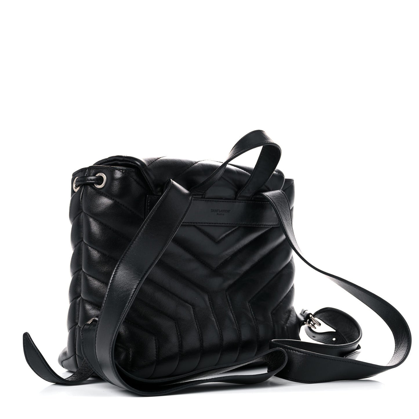 Calfskin Y Quilted Monogram Small Loulou Backpack Black