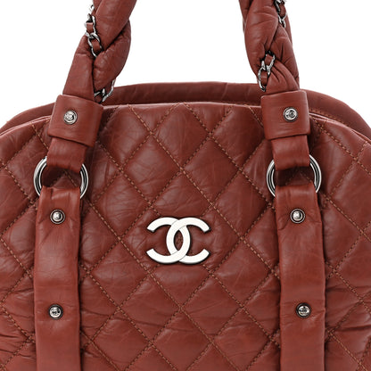 Chanel Distressed Lambskin Vintage Ligne Lady Braid Tote Brown 8 of 11