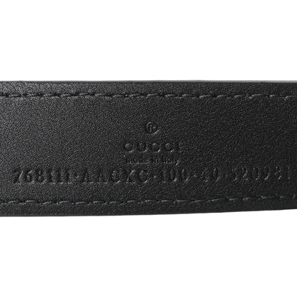 Gucci Grained Calfskin Embossed GG Monogram Belt Bag 100 40 Black 8 of 11