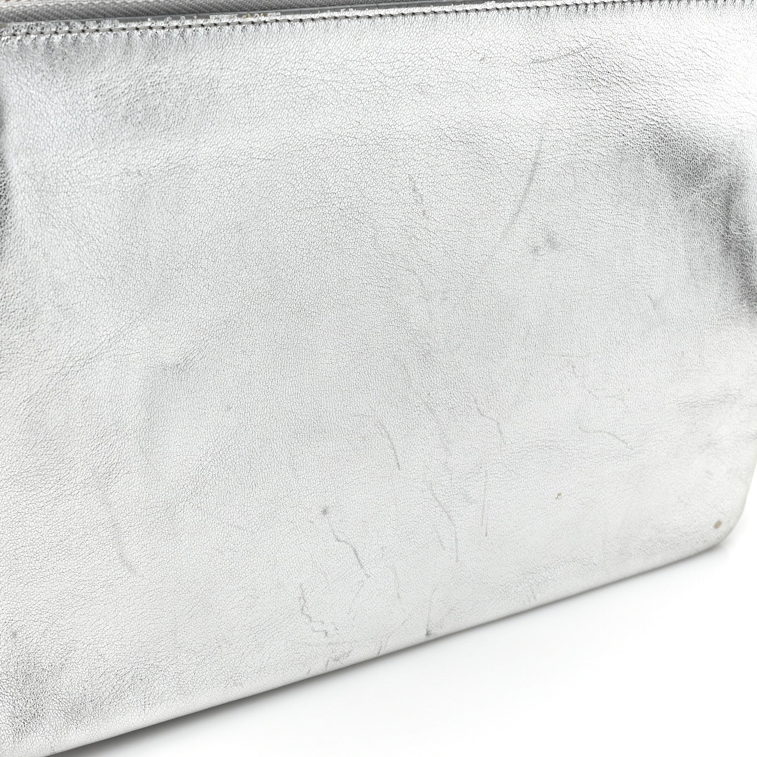Celine Metallic Lambskin Large Trio Crossbody Bag Silver 16 of 17