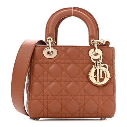 Christian Dior Calfskin Cannage Small My ABCDior Lady Dior Tan 1 of 10