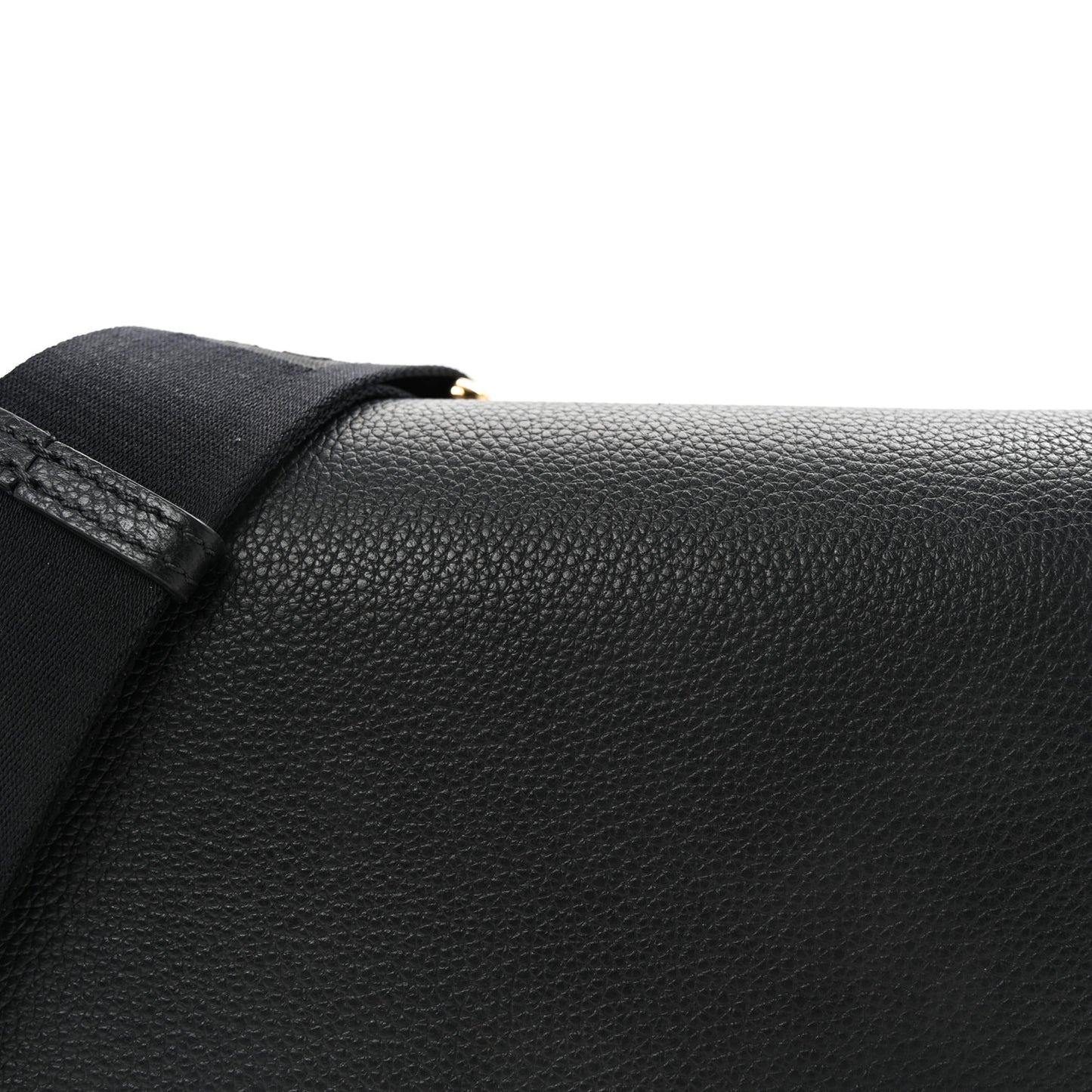 Grainy Calfskin Vintage Check Note Crossbody Bag Black