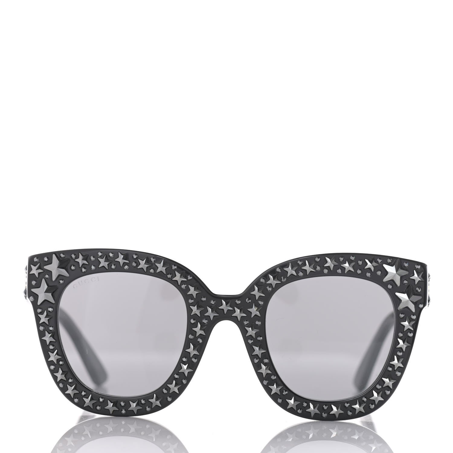 Gucci Acetate Stars Cat Eye Sunglasses GG0116S Black 2 of 7