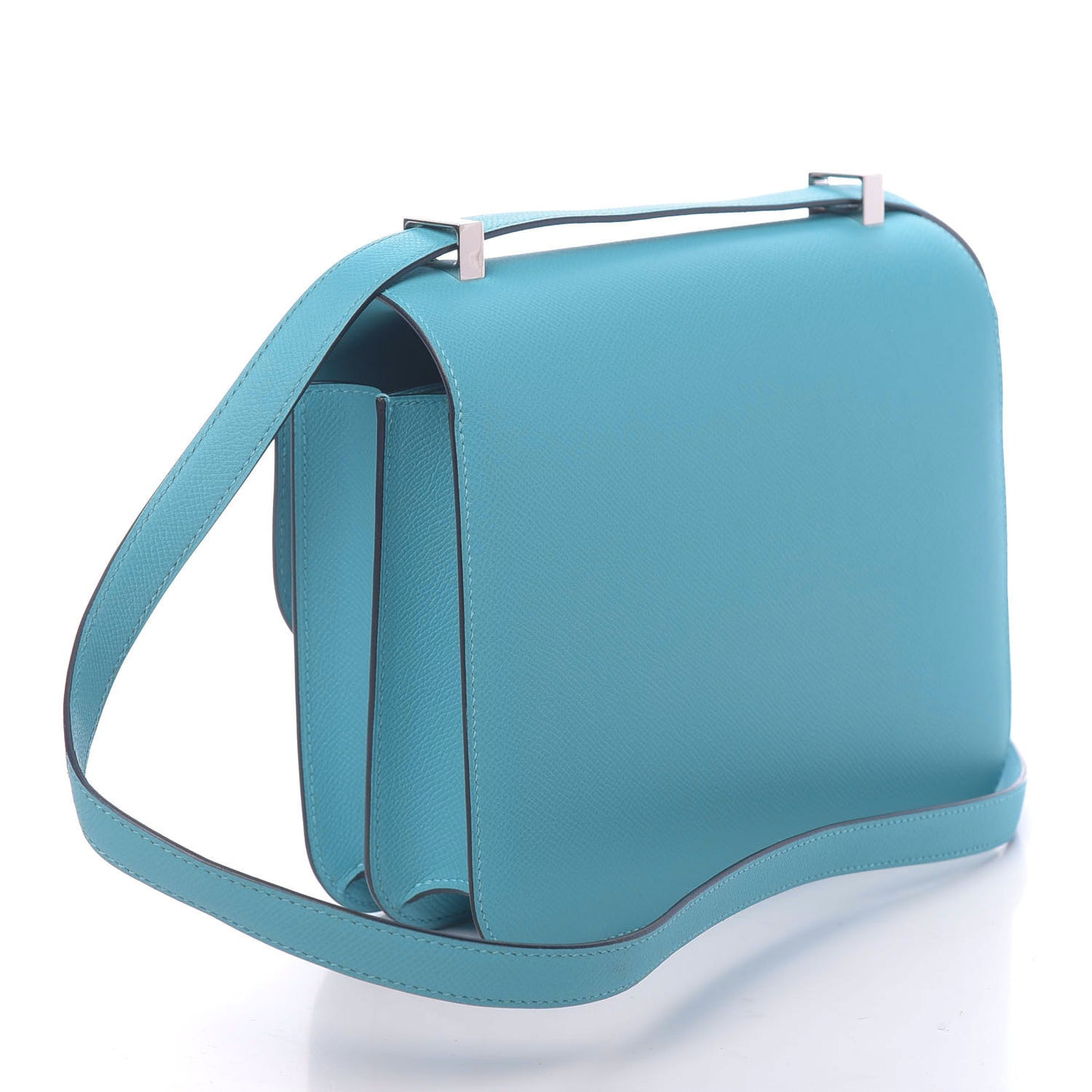 Epsom Enamel Constance 24 Bleu Du Nord Rouge