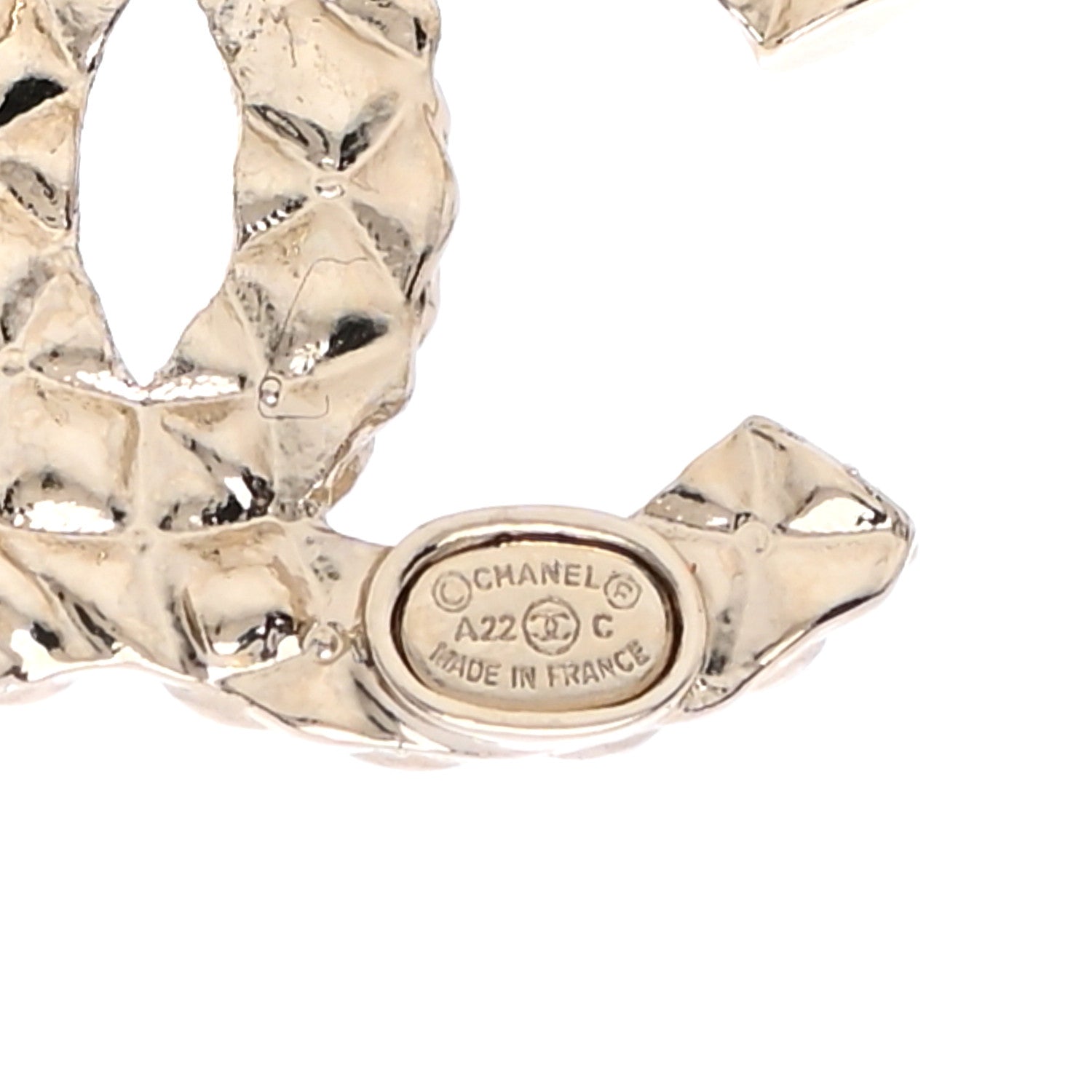 Chanel Crystal CC Earrings Gold 4 of 5
