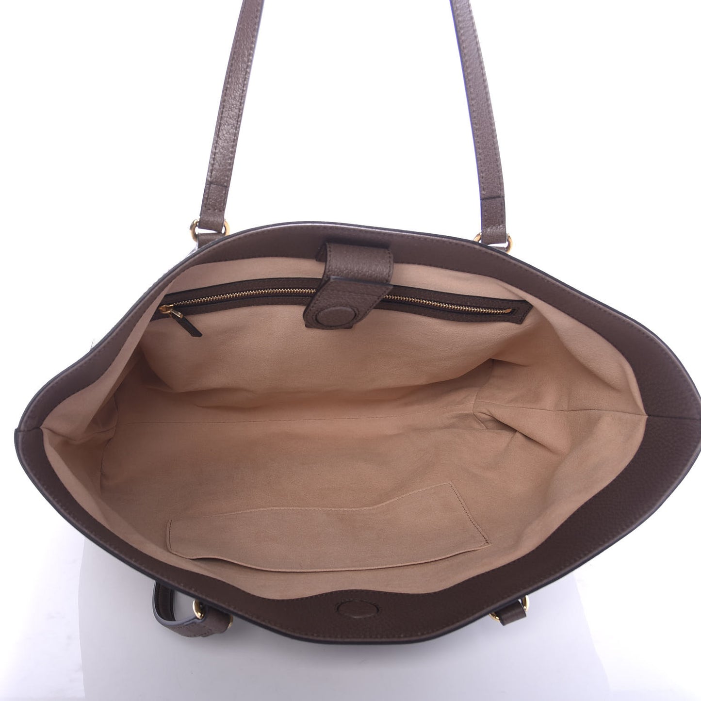GG Supreme Monogram Medium Ophidia Shopping Tote Brown