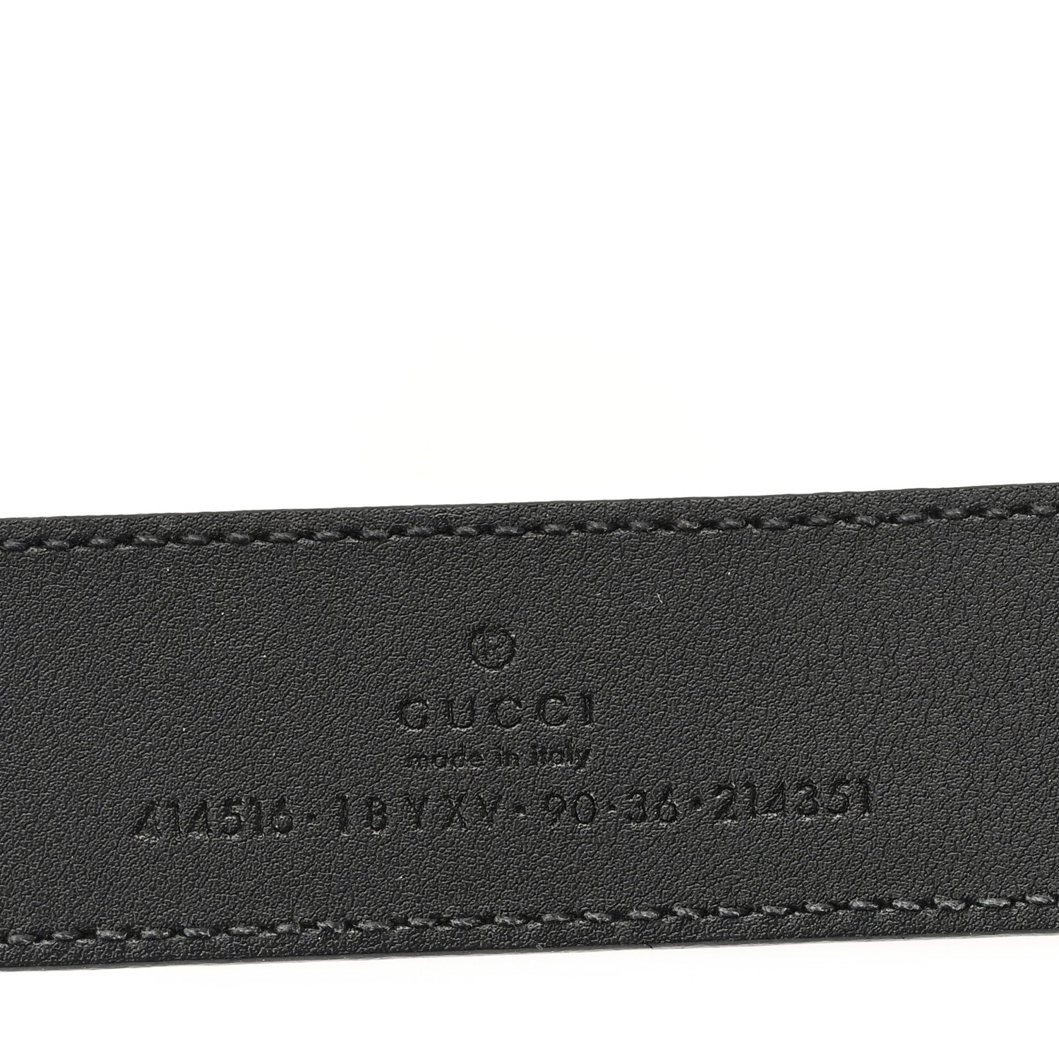 Gucci Azalea Calfskin Enamel Monochrome Double G 30mm Belt 90 36 Black 3 of 5