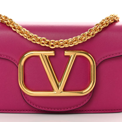 Valentino Garavani Calfskin Vlogo Small Loco Shoulder Bag Rose Violet 8 of 11