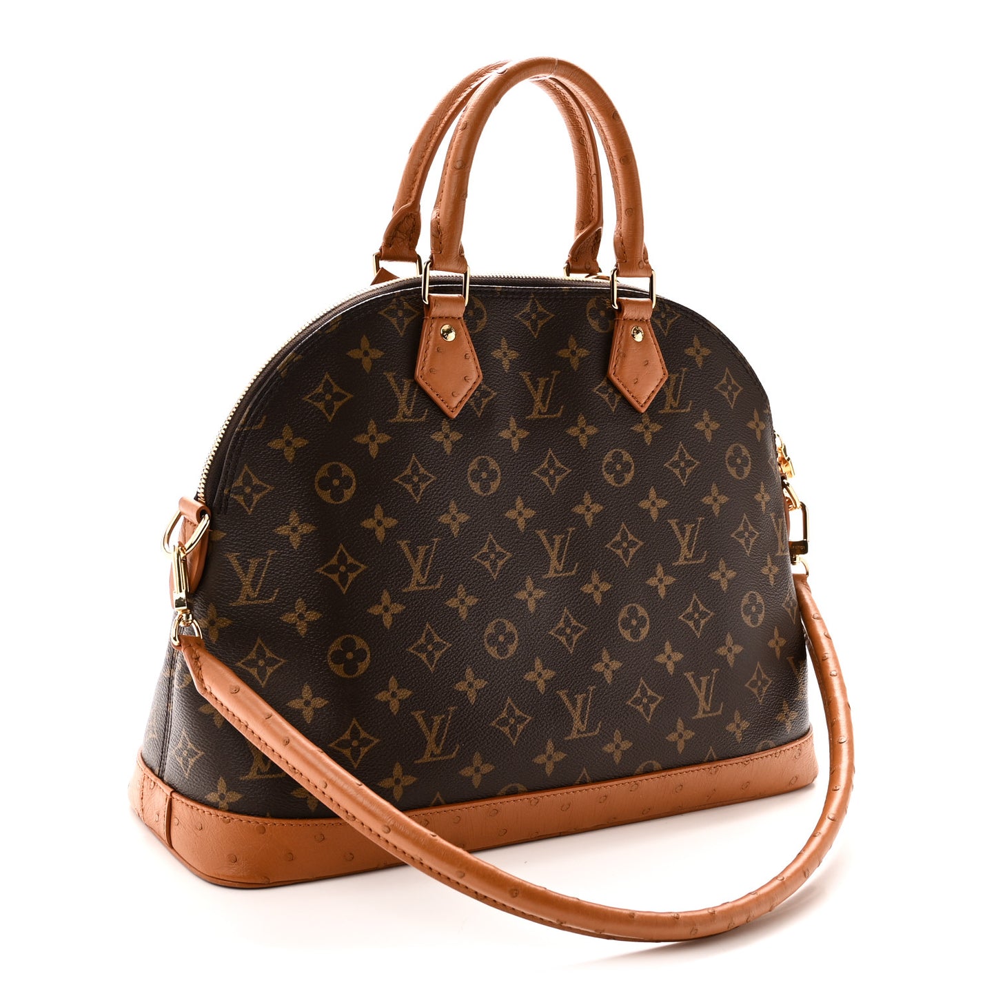 Monogram Ostrich Alma Soft Celebration MM
