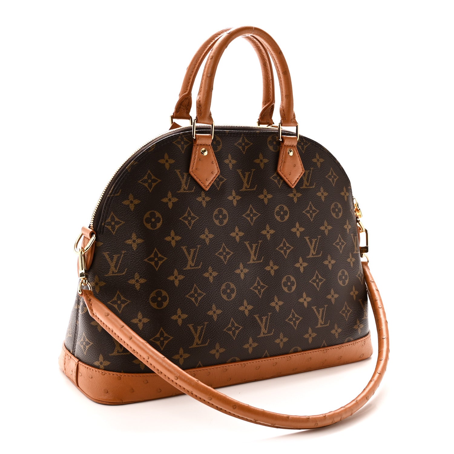 Louis Vuitton Monogram Ostrich Alma Soft Celebration MM 3 of 9