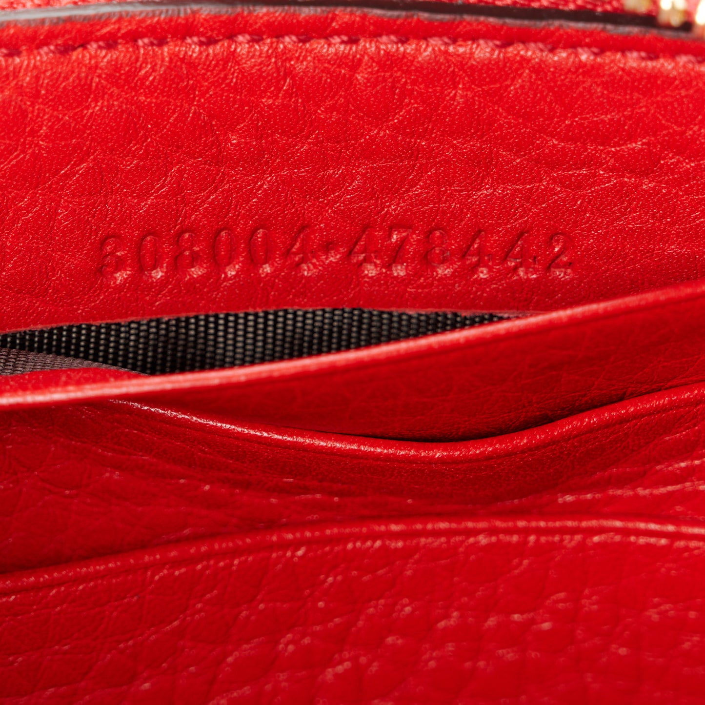 Pebbled Calfskin Soho Zip Around Wallet Red