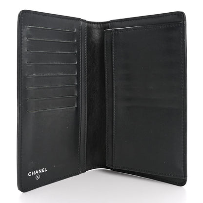 Chanel Patent Camellia Embossed Yen Wallet Black 5 of 13