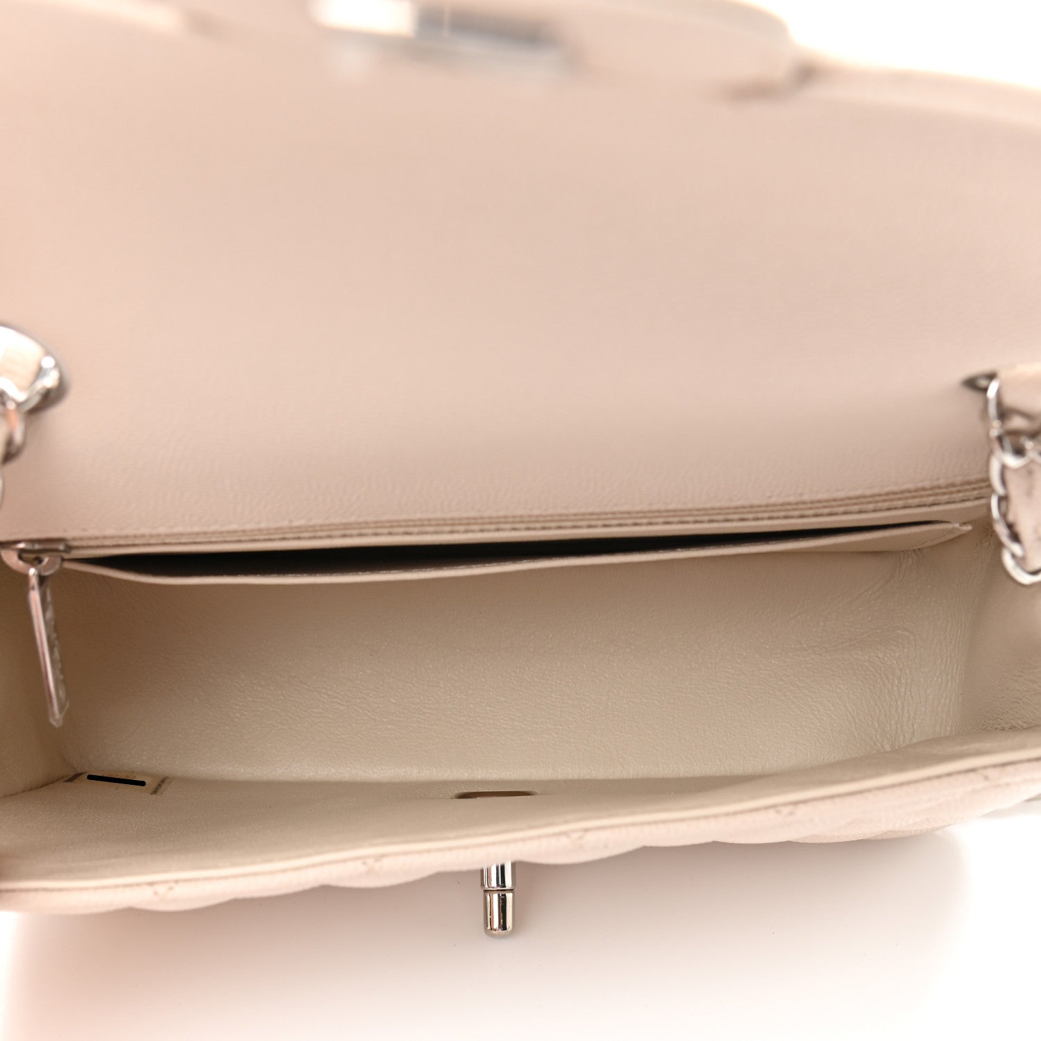 Chanel Caviar Quilted Mini Rectangular Flap Light Beige 5 of 10