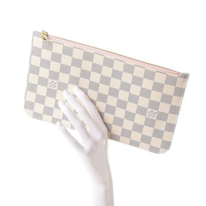 Louis Vuitton Damier Azur Neverfull MM GM Pochette Rose Ballerine 2 of 8