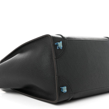 Celine Drummed Calfskin Mini Luggage Black 9 of 13