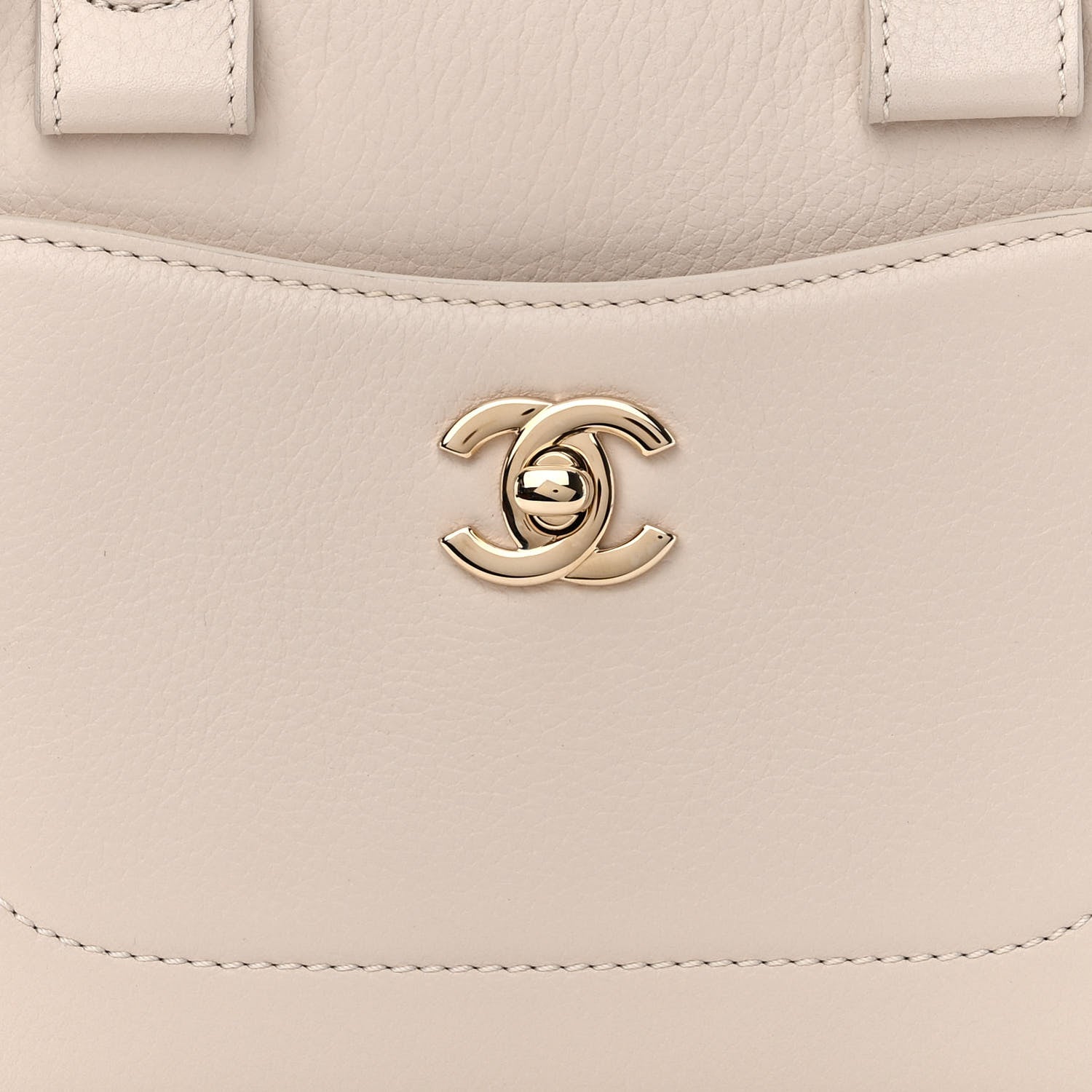 Chanel Grained Calfskin Mini Bi-Color Neo Executive Shopper Tote Beige Black 8 of 11