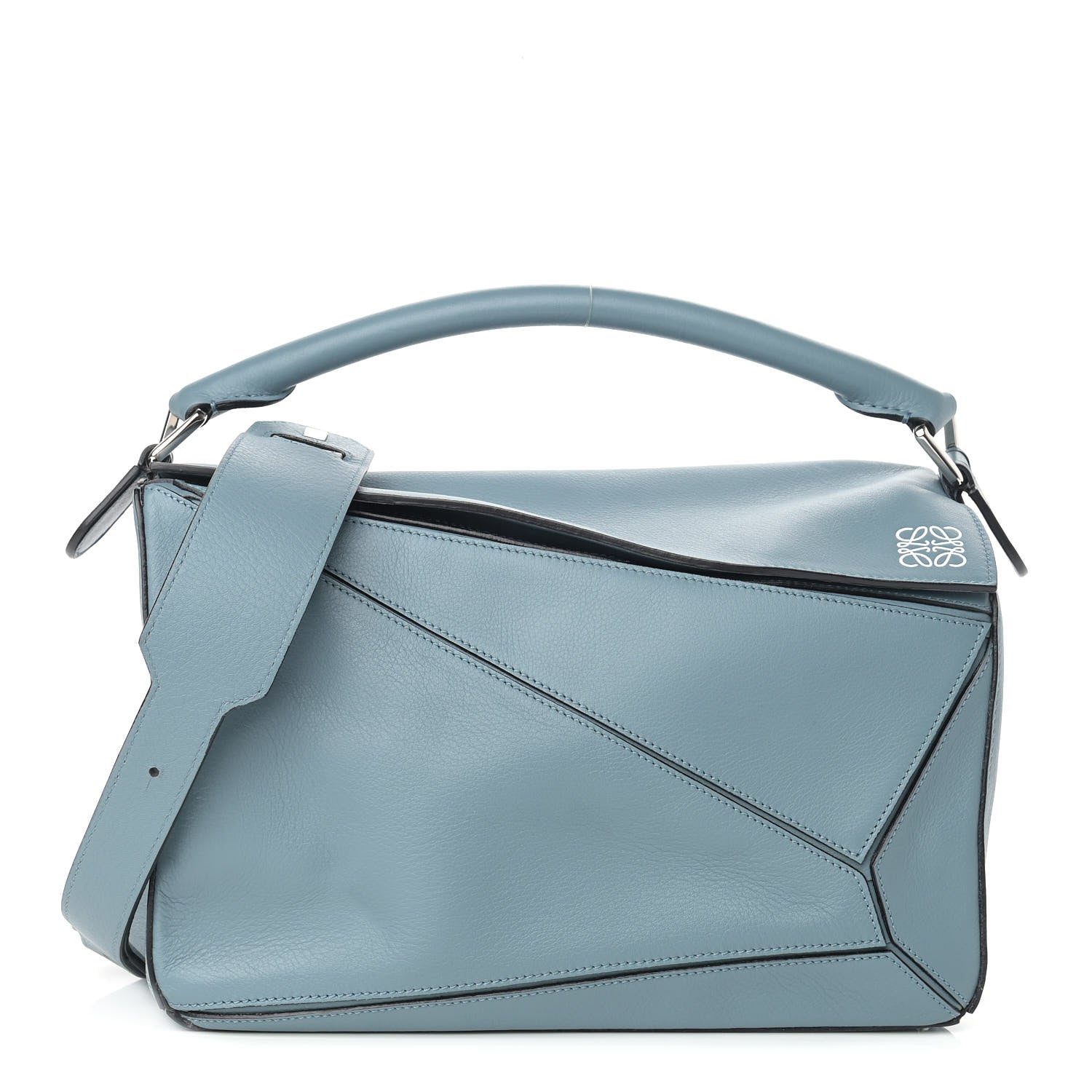 Loewe Calfskin Medium Puzzle Bag Stone Blue 1 of 9