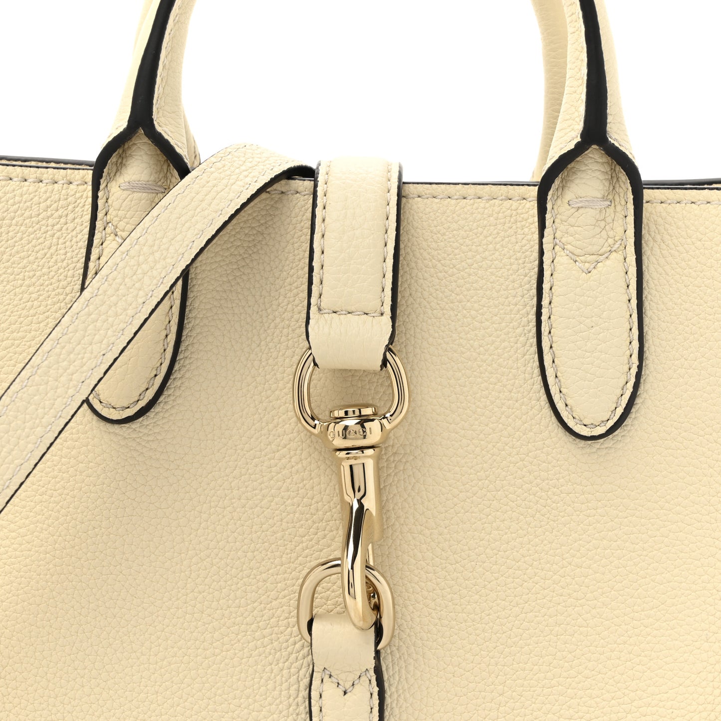 Pebbled Calfskin Small Jackie Tote New Ivoire