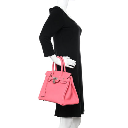 Hermes Epsom BIRKIN 30 Rose Azalee 2 of 15