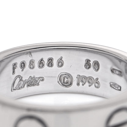 Cartier 18K White Gold 5.5mm LOVE Ring 50 5.25 4 of 4