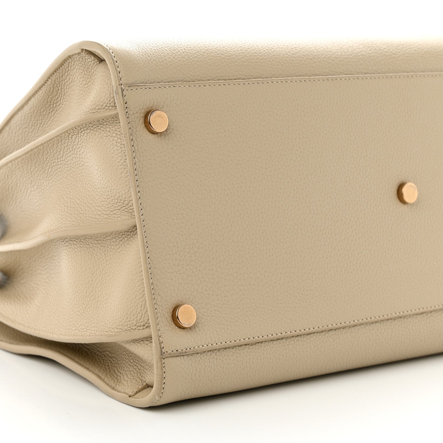 Saint Laurent Grained Calfskin Large Souple Sac De Jour Dark Beige 8 of 9