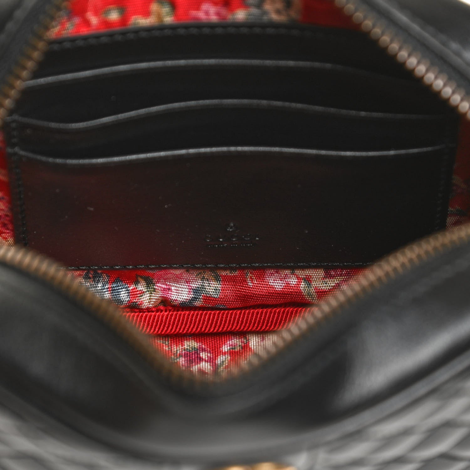 Gucci Calfskin Trapuntata Web Mini GG Shoulder Bag Black 5 of 10
