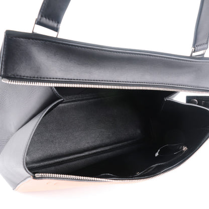 Celine Textured Calfskin Medium Bi-Color Edge Shoulder Bag Black 6 of 10