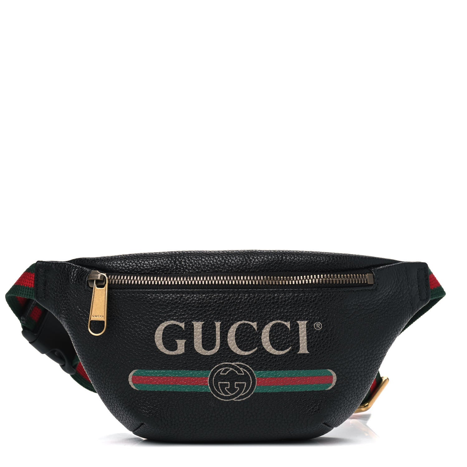 Gucci Grained Calfskin Small Logo Belt Bag Black 1 of 7