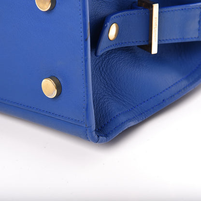 Saint Laurent Calfskin Monogram Baby Cabas Blue Majorelle 19 of 21