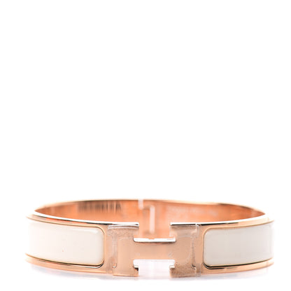 Hermes Enamel Narrow Clic Clac H Bracelet PM Craie 1 of 3