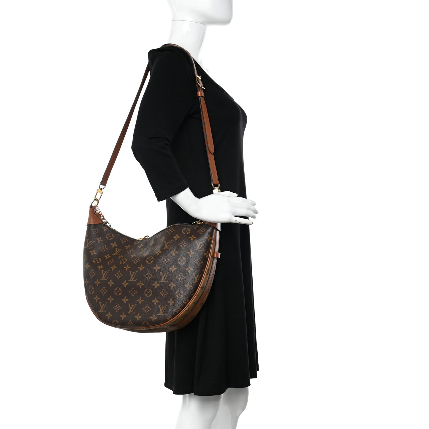 Reverse Monogram Loop Hobo